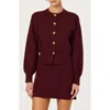 Astr The Label Aryn Cardigan In Burgundy