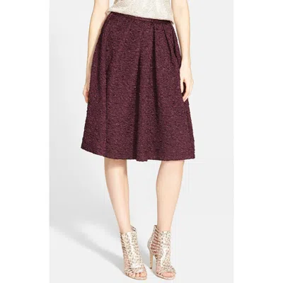 Astr The Label  Textured Pleat Skirt In Brown