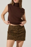 Astr The Label Avah Turtleneck Wool Blend Sweater Vest In Brown