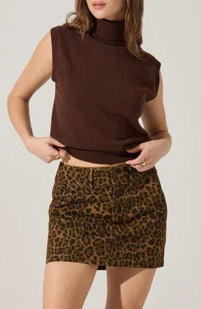 Astr Avah Sweater In Brown