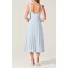 Astr The Label Aylin Pleated Sweater Midi Dress In Blue