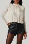 Astr The Label Balsa Embellished Mesh Top In Off White