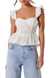 Astr The Label Baylin Broderie Anglaise Top In White