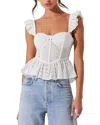 Astr The Label Baylin Broderie Anglaise Top In White