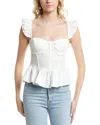 Astr The Label Baylin Linen-blend Top