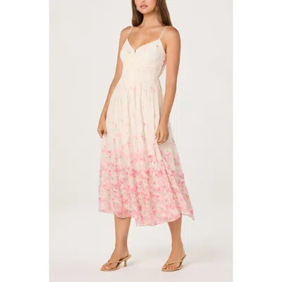 Astr The Label Bellora Floral Midi Dress In White