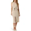 Astr The Label Belted Layered Dress In Brown