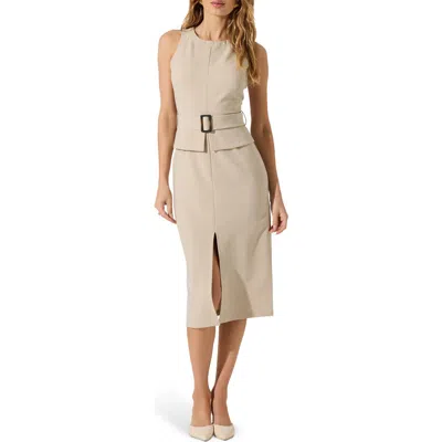 Astr The Label Belted Layered Dress In Natural