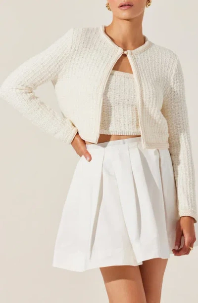 Astr The Label Blaise Cardigan In Cream