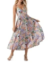 Astr Blythe Dress In Coral Multi