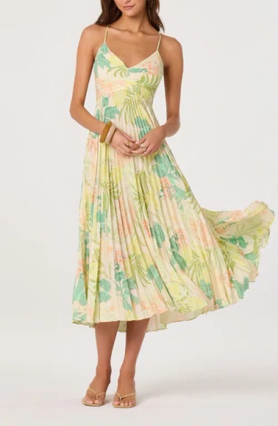 Astr The Label Blythe Pleated Maxi Dress In Yellow