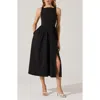 Astr The Label Bow Back A-line Dress In Black