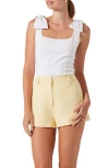 Astr The Label Bow Shoulder Tank In White