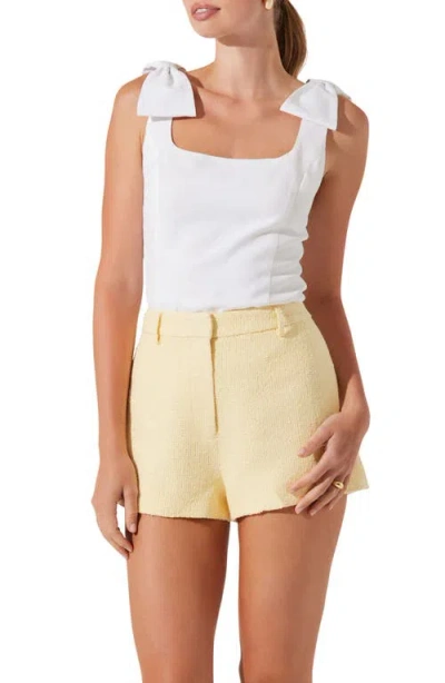 Astr The Label Bow Shoulder Tank In White