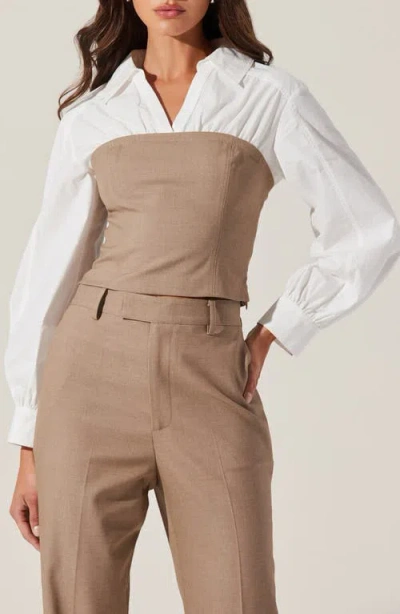 ASTR ASTR THE LABEL BROOKS MIXED MEDIA TOP