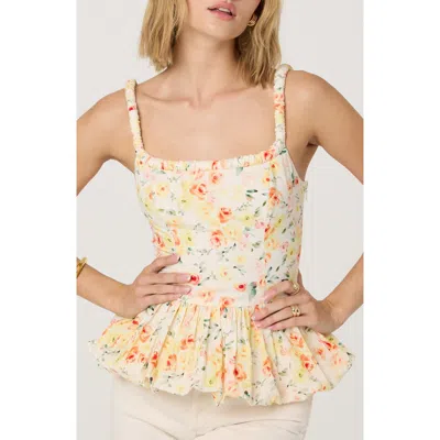Astr The Label Bubble Peplum Cotton Camisole