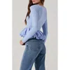 Astr The Label Bubble Peplum Top In Blue