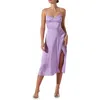 Astr Bustier Satin Dress In Lavender