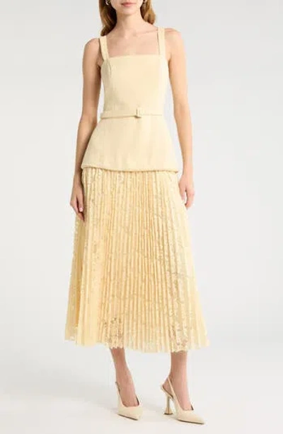 Astr The Label Caitlin Sleeveless Dress In Yellow
