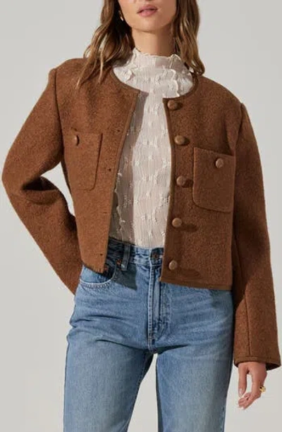 Astr The Label Calliope Jacket In Brown