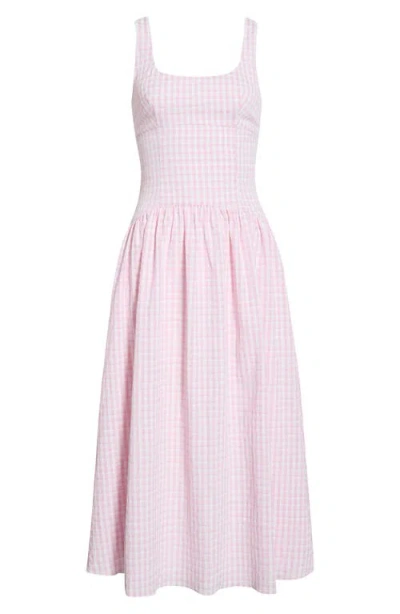 Astr The Label Cara Gingham Dress In Pink