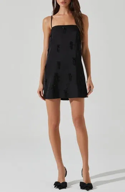 Astr The Label Cassiel Sequin Fringe Minidress In Black