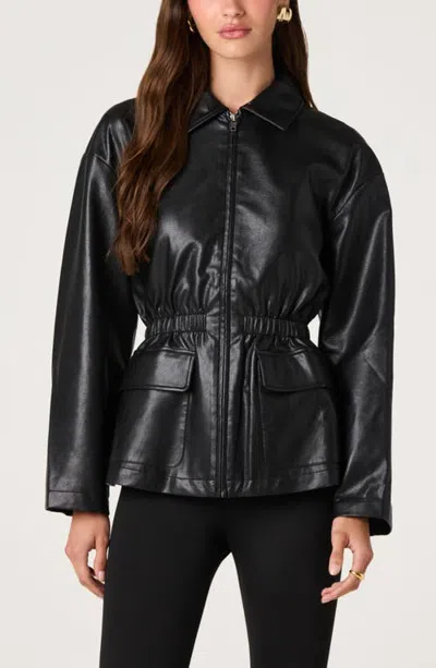 Astr The Label Cavanaugh Faux Leather Jacket In Black