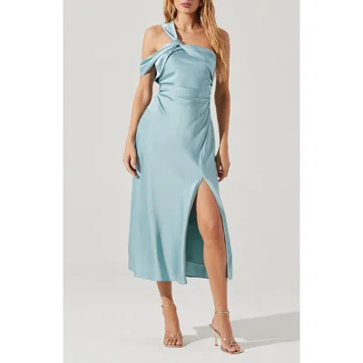 Astr Cersel Midi Dress In Seafoam In Blue