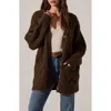 Astr The Label Charli Cardigan In Brown