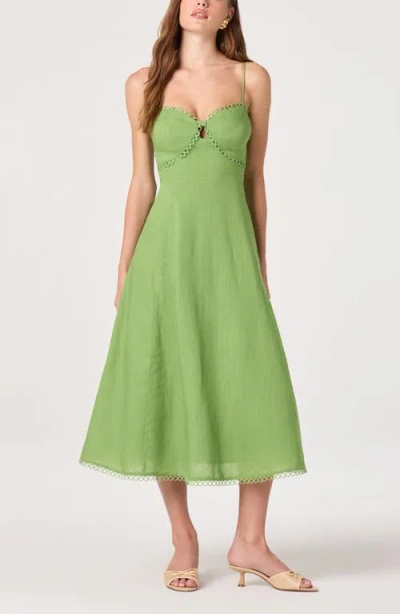 Astr The Label Christie Sleeveless A-line Dress In Green