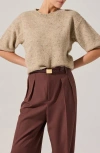 Astr The Label Colette Elbow Sleeve Sweater In Brown