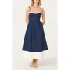 Astr The Label Contrast Detail Cotton Dress