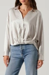 Astr The Label Corrine Button-up Shirt In Multi
