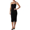 Astr Corsage Ruched Body-con Dress In Black