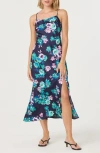 Astr The Label Cowl Neck Slipdress In Blue