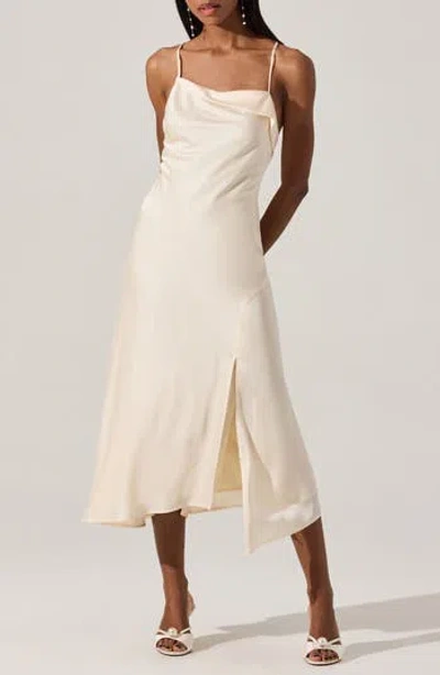 Astr The Label Cowl Neck Slipdress In Ivory
