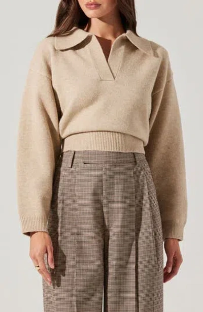 Astr The Label Crop Polo Sweater