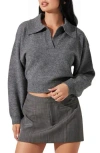 Astr The Label Crop Polo Sweater