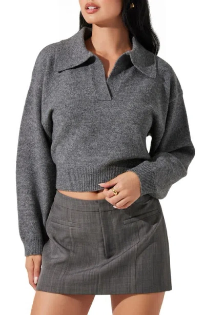 Astr The Label Crop Polo Sweater