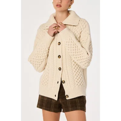 Astr The Label Crystelle Cardigan In Cream