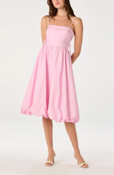 Astr The Label Dahlia Bubble Hem Cotton Sundress In Pink