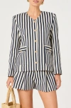 Astr The Label Danae Stripe Denim Jacket In Multi