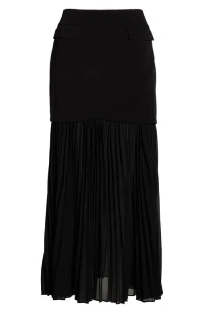 Astr The Label Deaile Contrast Layer Skirt In Black