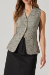 Astr Delphia Vest In Blk Speckle In Black Speckle