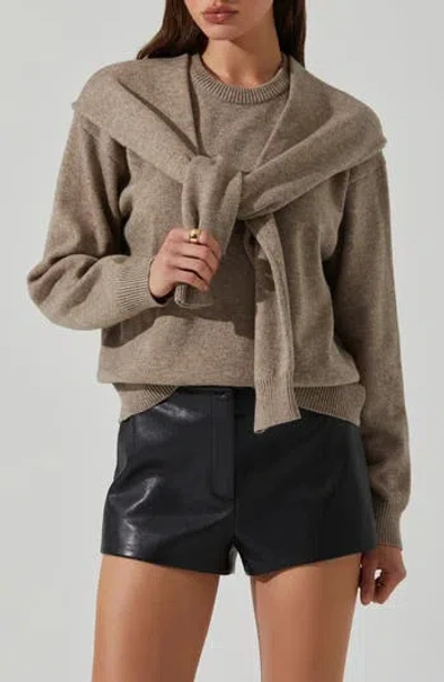 Astr The Label Delrin Sweater In Brown