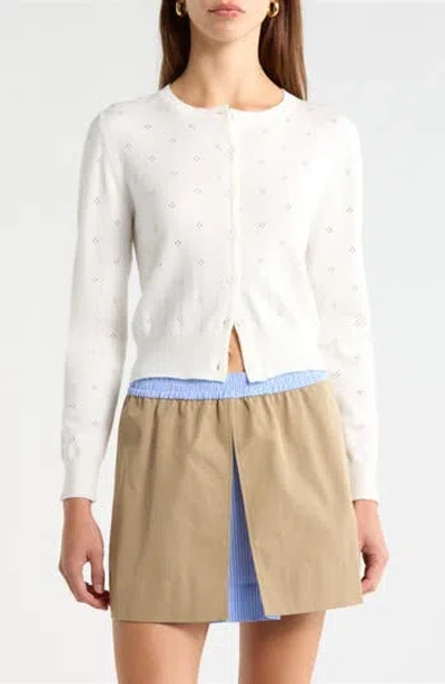 Astr The Label Denise Button Front Cardigan In Neutral