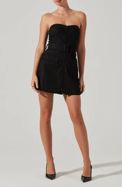 Astr The Label Deniz Sleeveless Minidress In Black