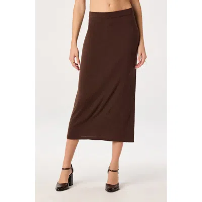 Astr The Label Deora Sweater Midi Skirt In Brown