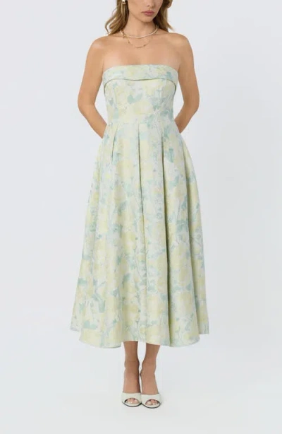 Astr The Label Destini Strapless Maxi Dress In Green