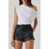 Astr The Label Devin Embellished One-shoulder Sweater In White
